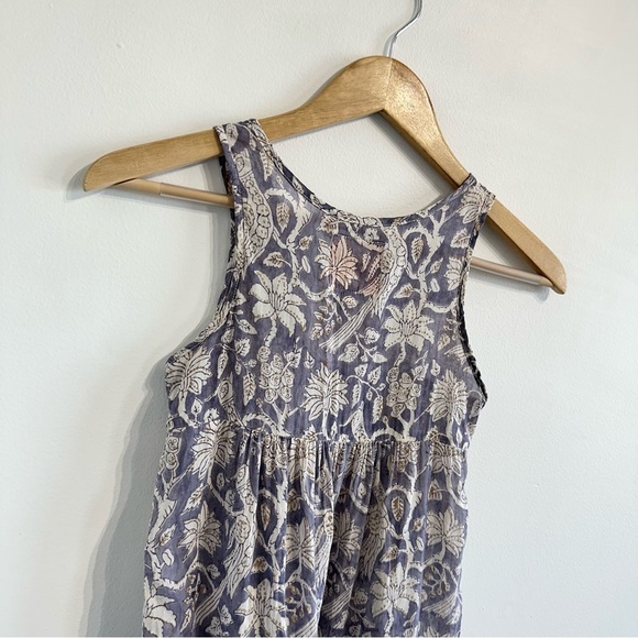 Alicia Bell tunic mini dress floral print sheer purple silk blend, Childrens 10 - Picture 7 of 11